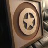 Disney Marvel Inspired Pin Display Shadowbox (Captain America Shield), Corkboard, Cork Display