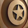Disney Marvel Inspired Pin Display Shadowbox (Captain America Shield), Corkboard, Cork Display