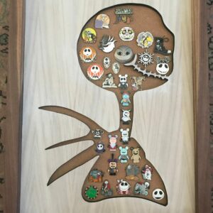 Disney Inspired Nightmare Before Christmas Pin Display Shadowbox (Jack Skellington), Corkboard, Cork Display