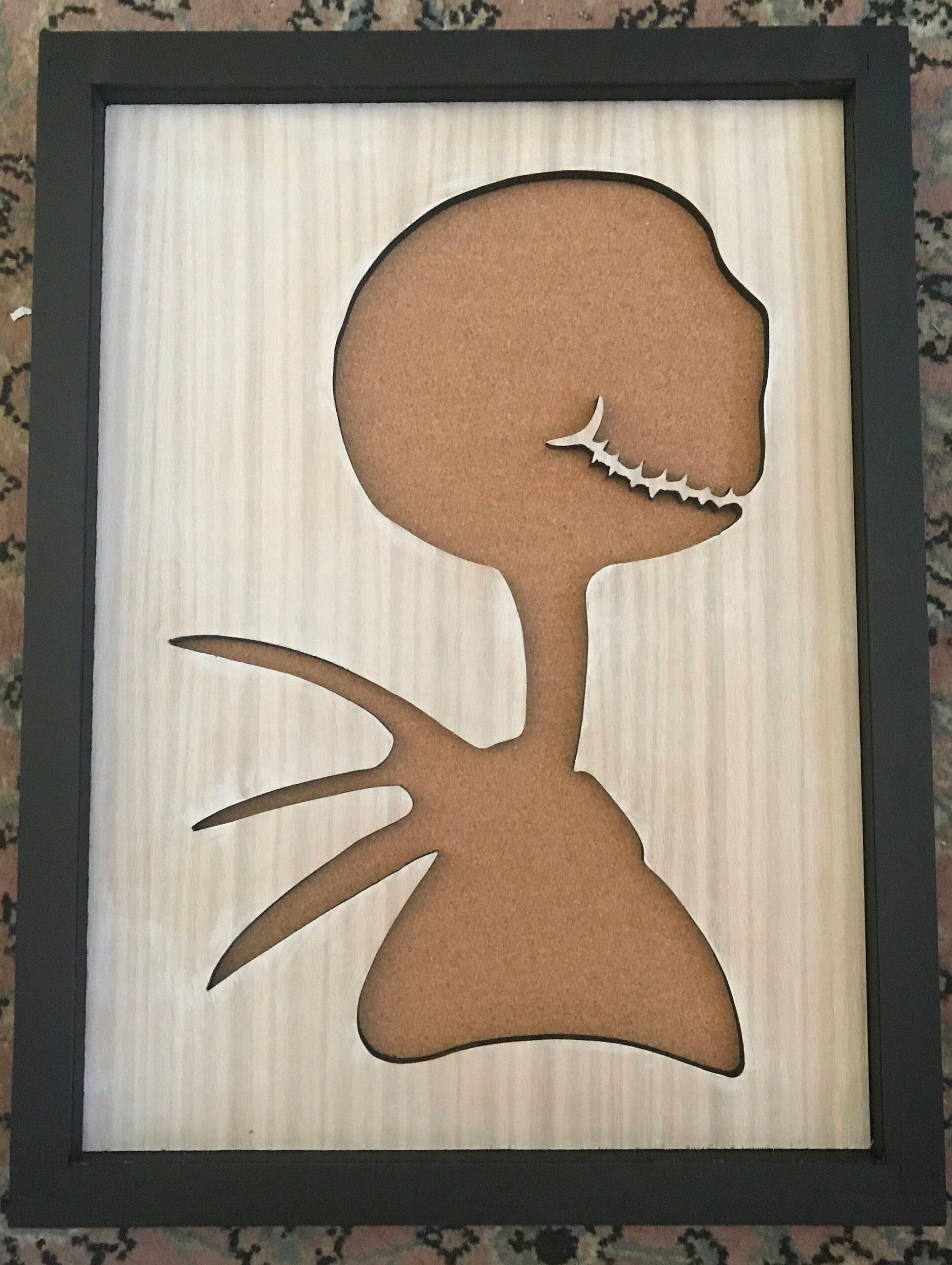 Disney Inspired Nightmare Before Christmas Pin Display Shadowbox (Jack Skellington), Corkboard, Cork Display