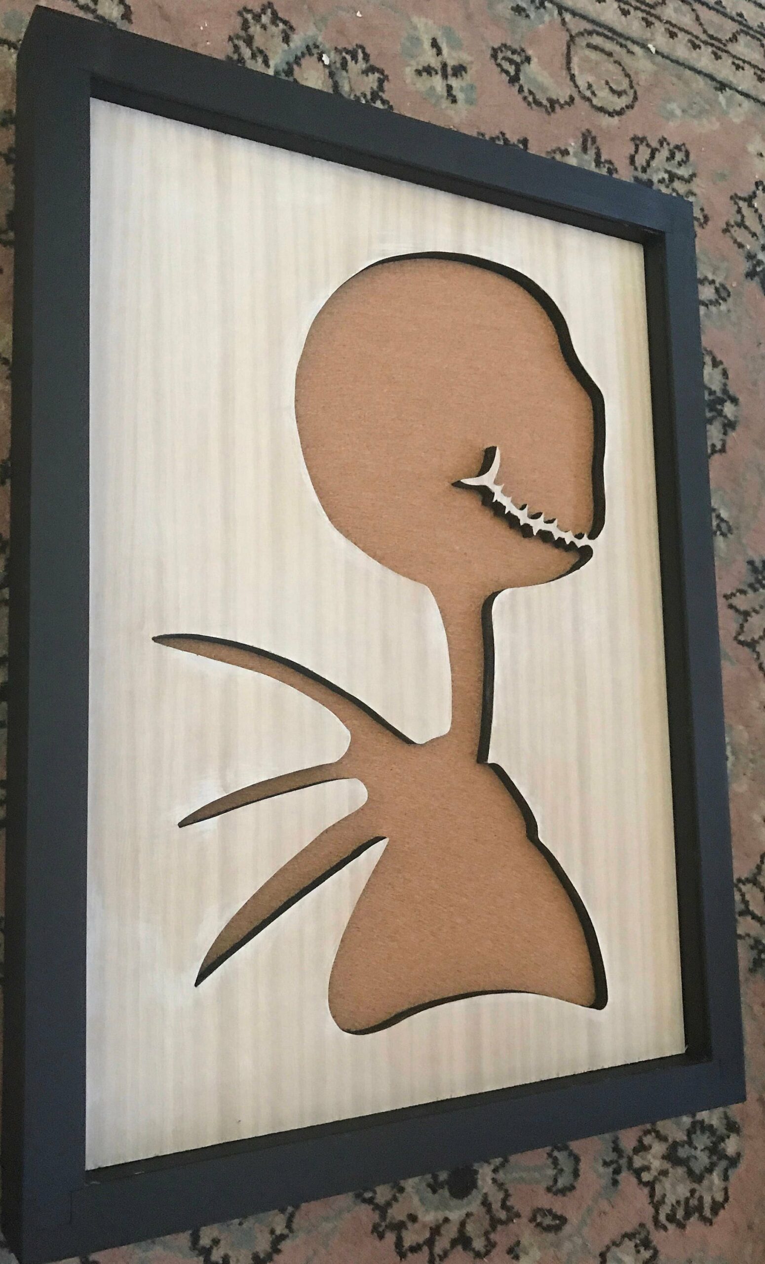 Disney Inspired Nightmare Before Christmas Pin Display Shadowbox (Jack Skellington), Corkboard, Cork Display