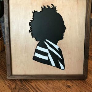 Beetlejuice Inspired Shadow Box Display, wall decor, fan, Tim Burton