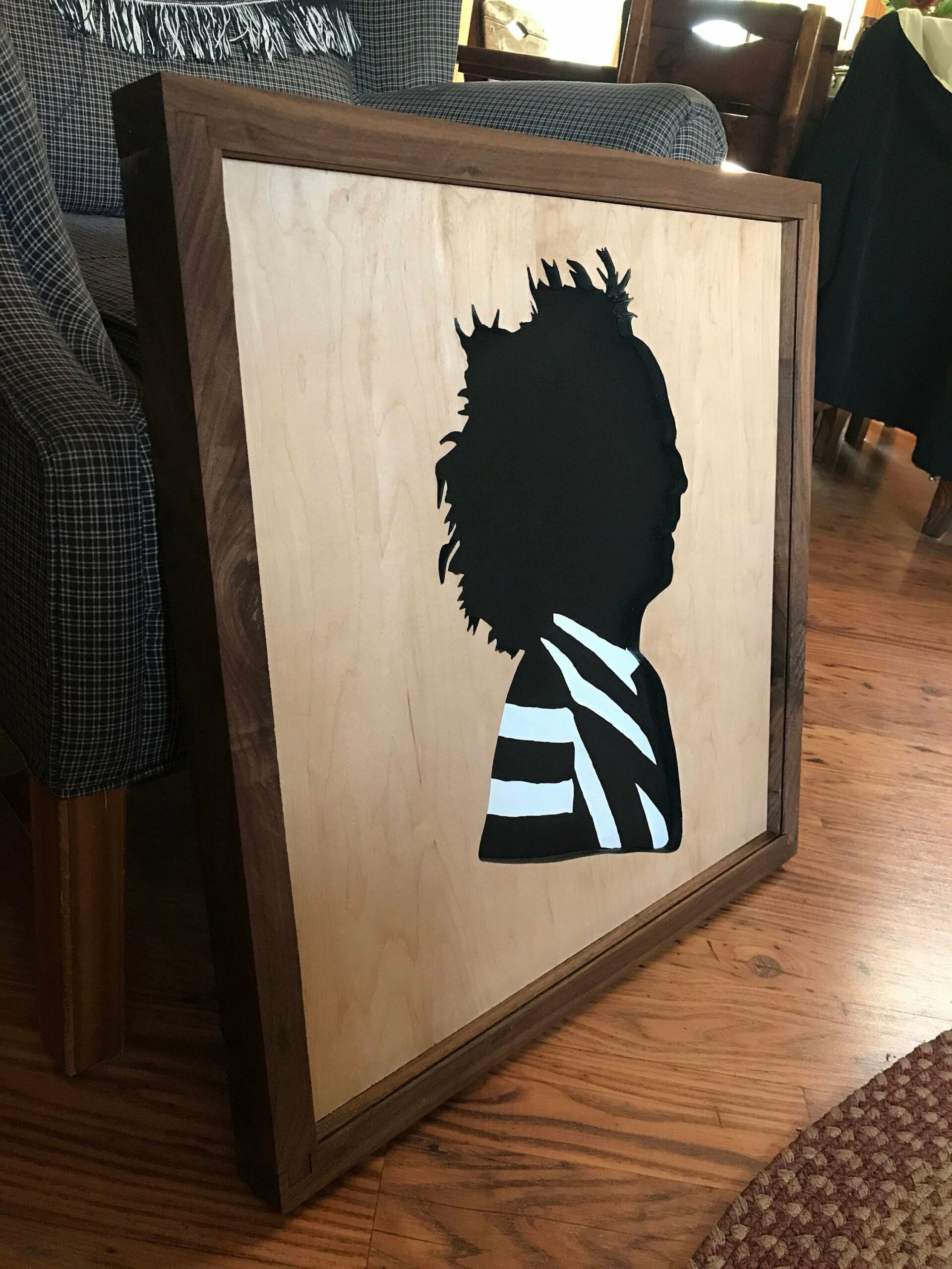 Beetlejuice Inspired Shadow Box Display, wall decor, fan, Tim Burton