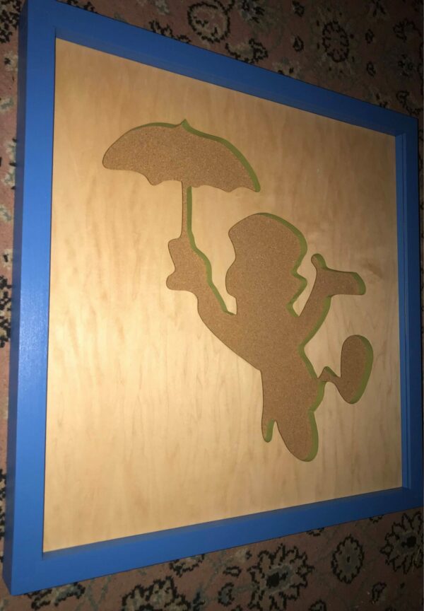 Disney Inspired Pin Display Shadowbox (Jiminy Cricket), Corkboard, Cork Display
