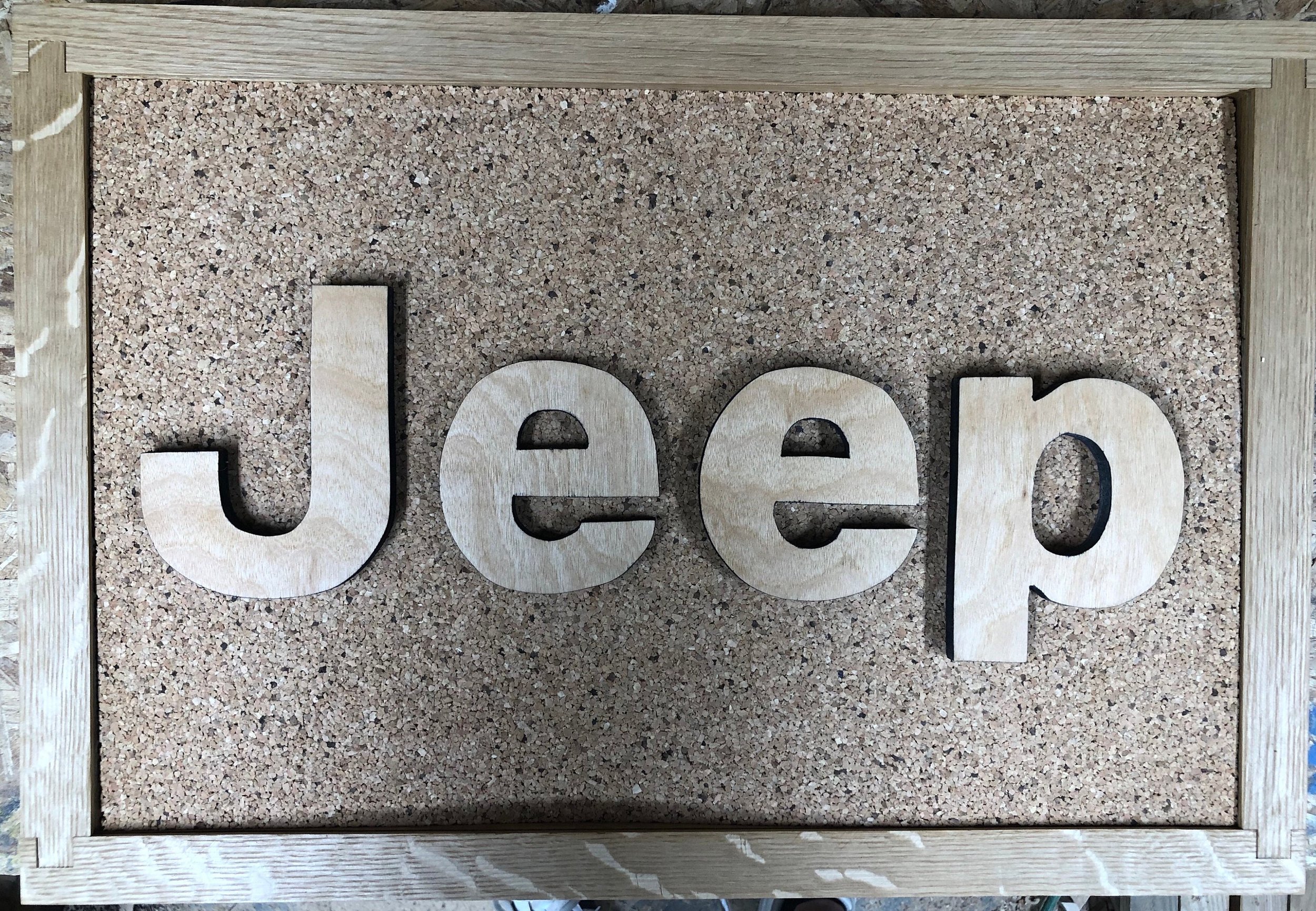 Jeep Inspired Display Shadowbox, Corkboard, Cork Display