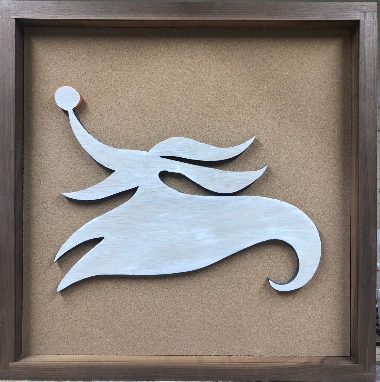 Disney Inspired Nightmare Before Christmas Pin Display Shadowbox (Zero), Corkboard, Cork Display