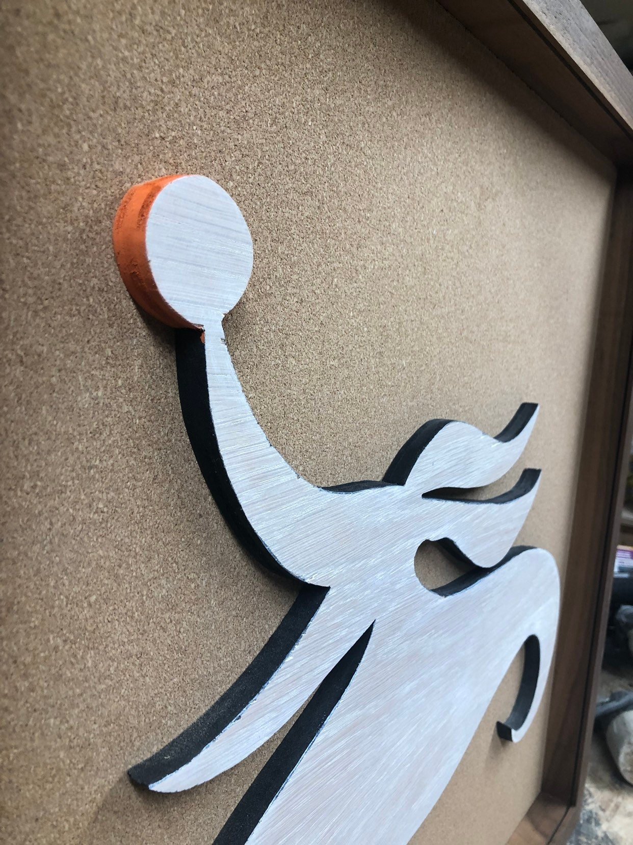 Disney Inspired Nightmare Before Christmas Pin Display Shadowbox (Zero), Corkboard, Cork Display