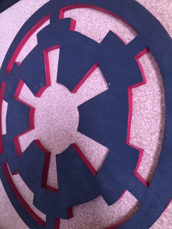 Disney Inspired Star Wars Pin Display Shadowbox (Imperial Symbol), Corkboard, Cork Display