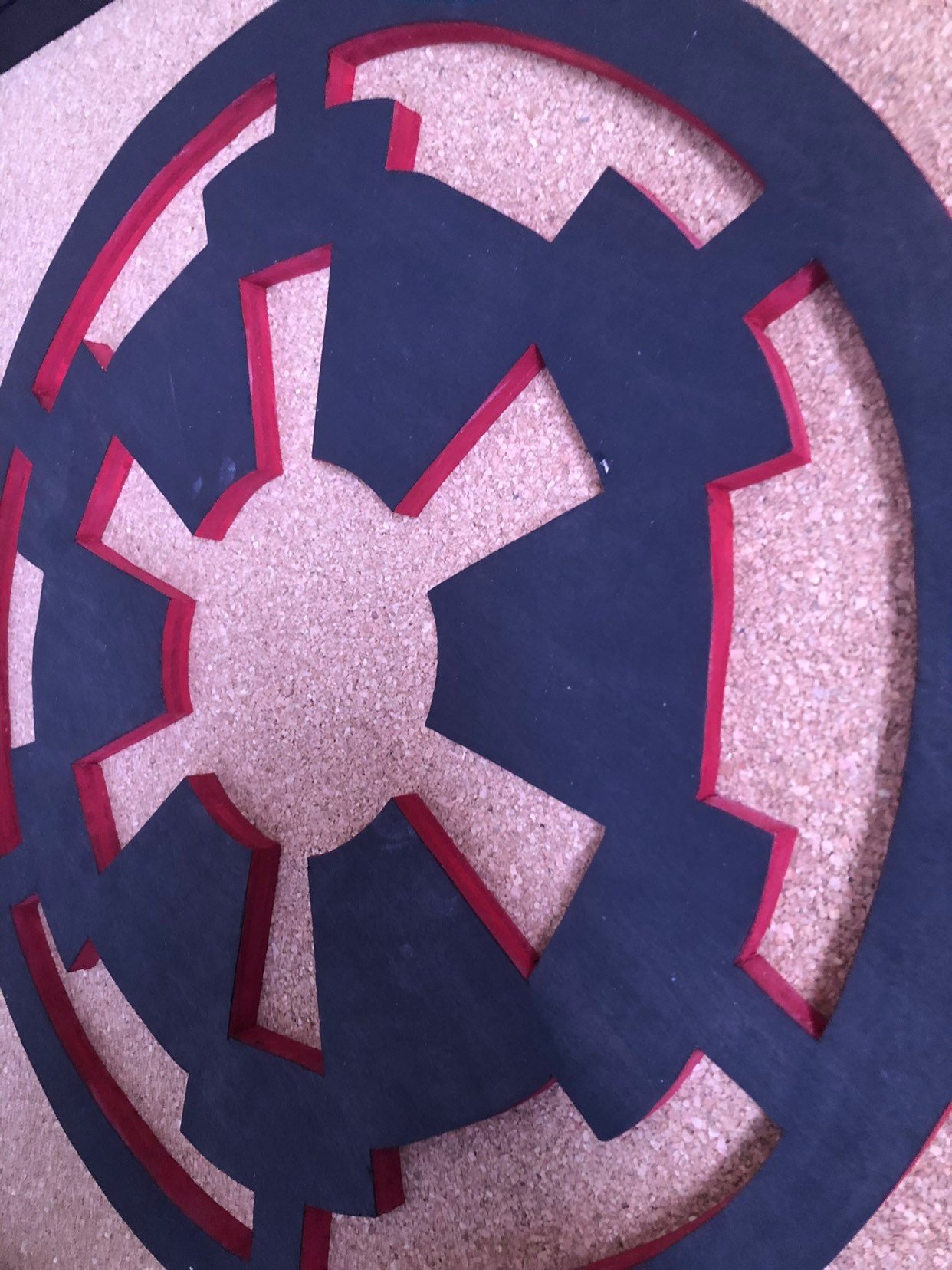 Disney Inspired Star Wars Pin Display Shadowbox (Imperial Symbol), Corkboard, Cork Display