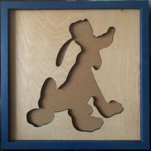 Disney Inspired Pin Display Shadowbox (Pluto), Corkboard, Cork Display