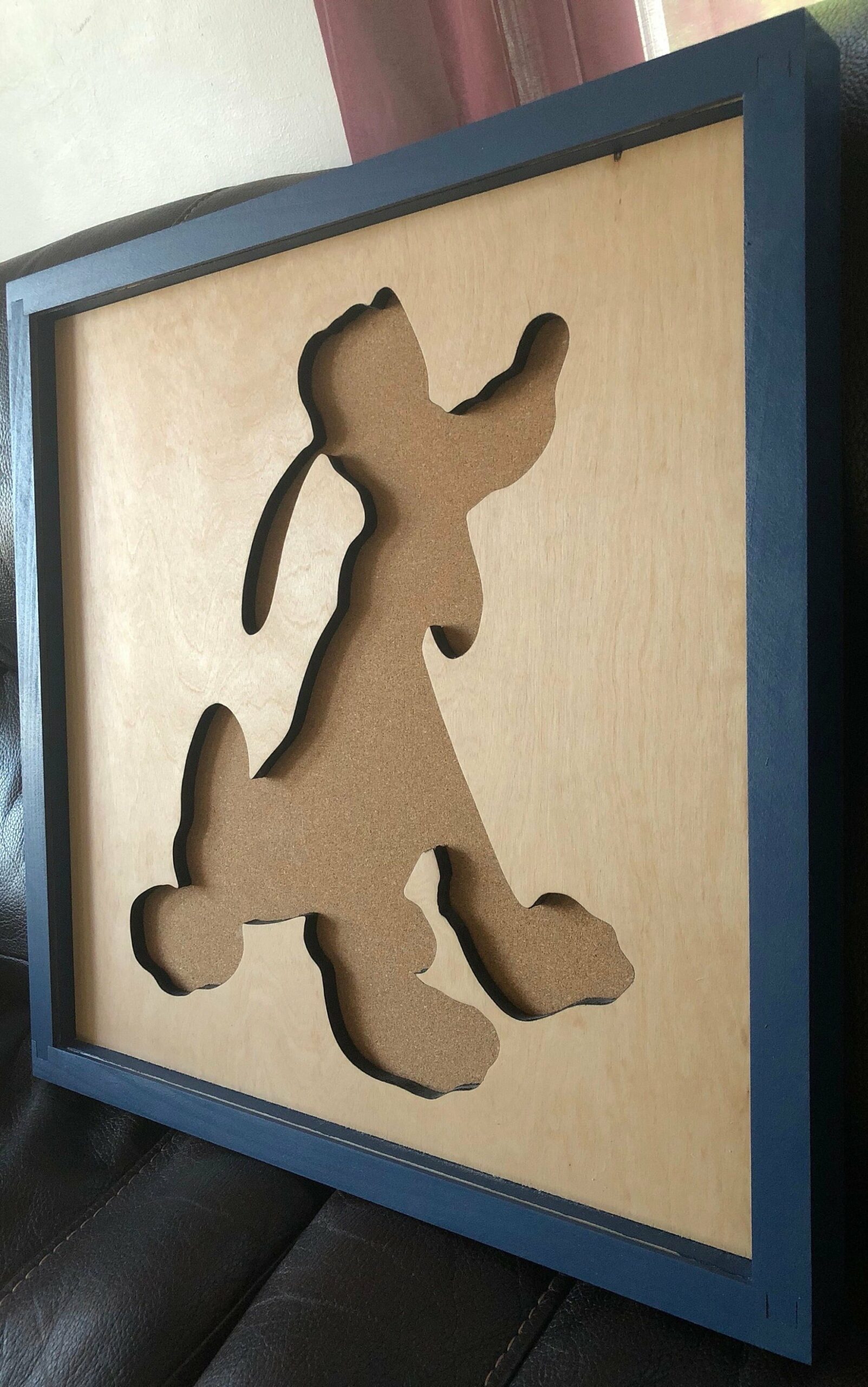 Disney Inspired Pin Display Shadowbox (Pluto), Corkboard, Cork Display