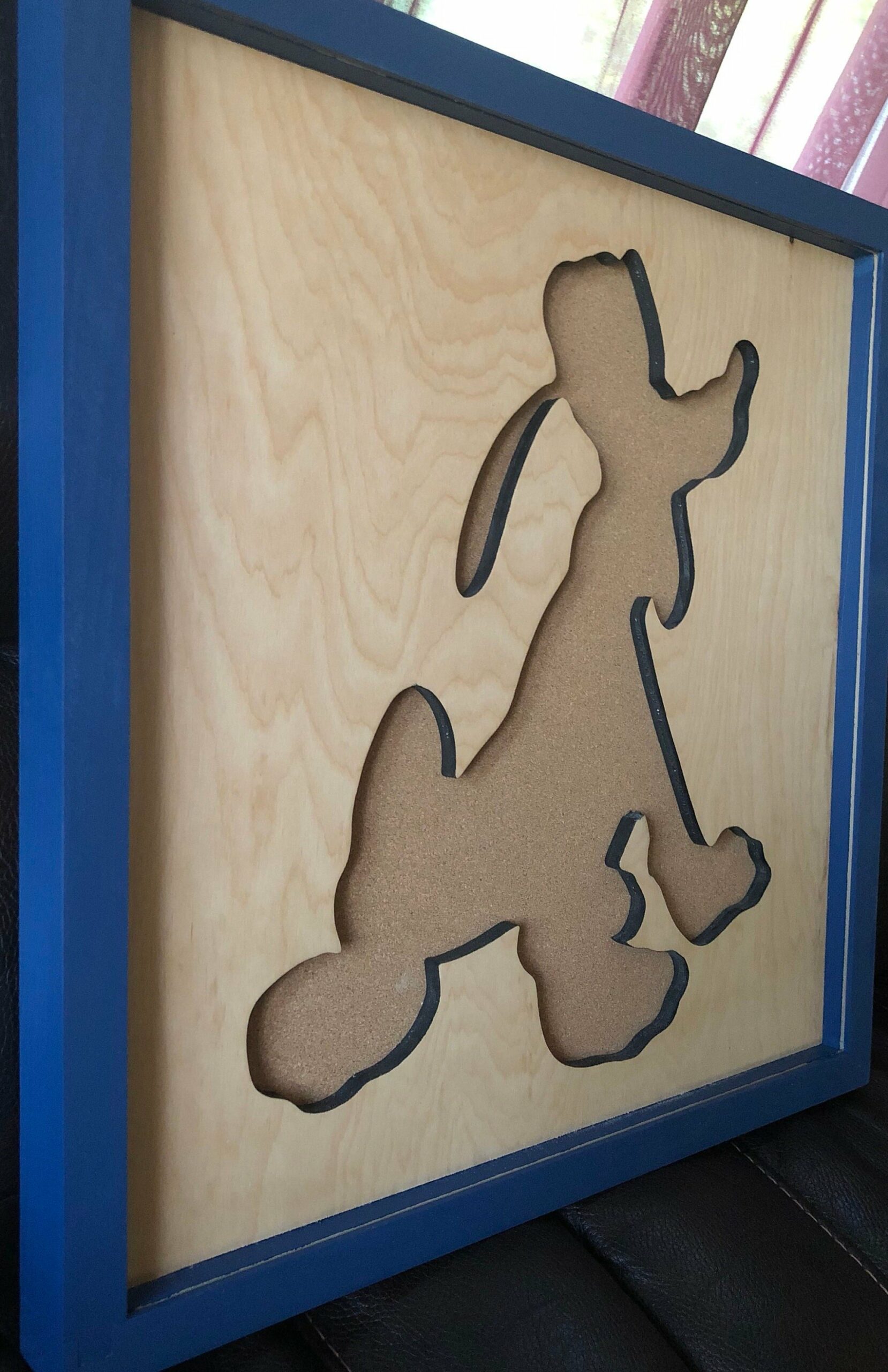 Disney Inspired Pin Display Shadowbox (Pluto), Corkboard, Cork Display