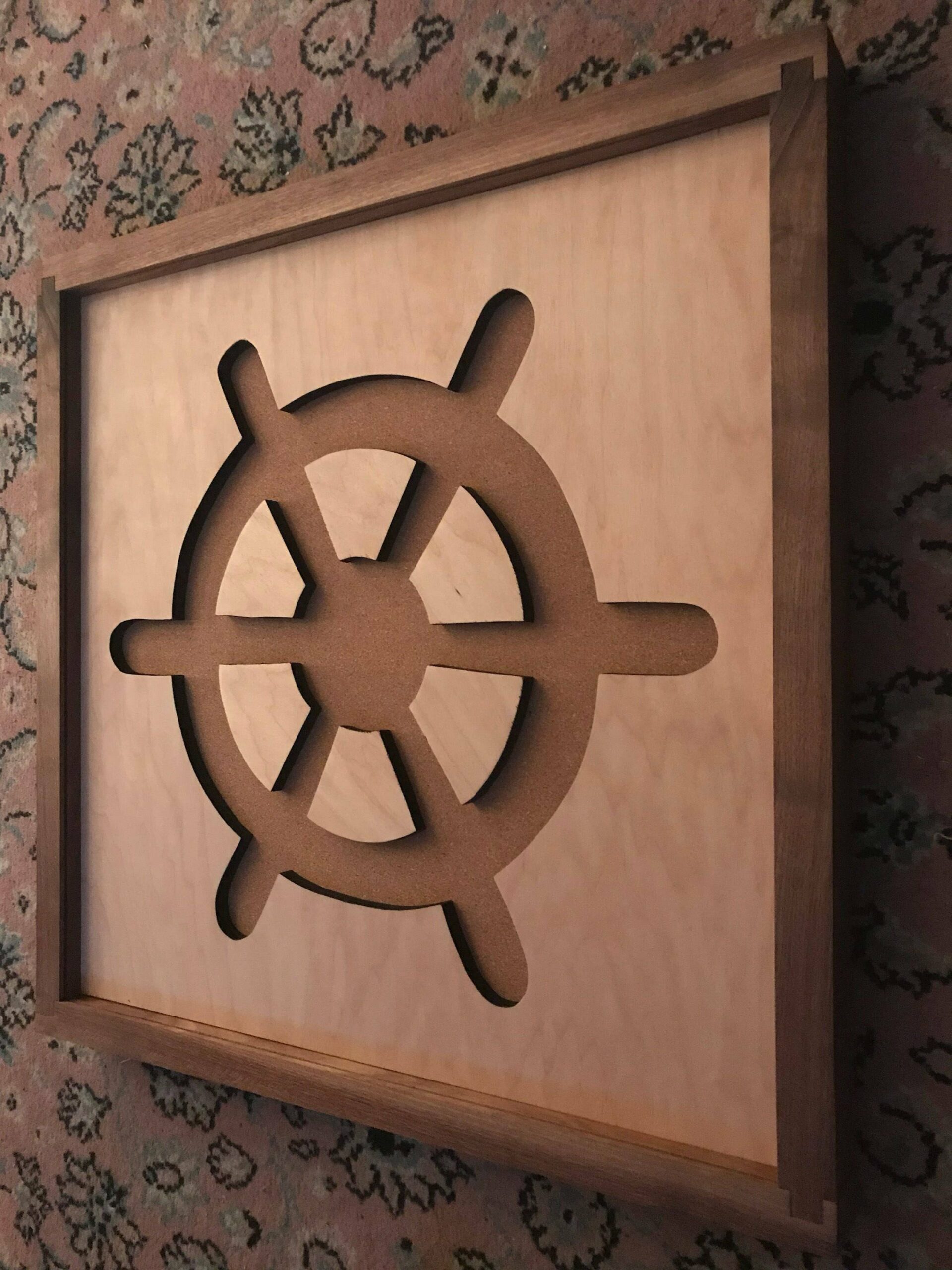 Disney Inspired Pin Display Shadowbox (Steamboat Willie Wheel), Corkboard, Cork Display