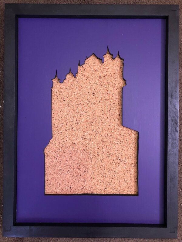 Disney Inspired Pin Display Shadowbox(Tower of Terror), Corkboard, Cork Display