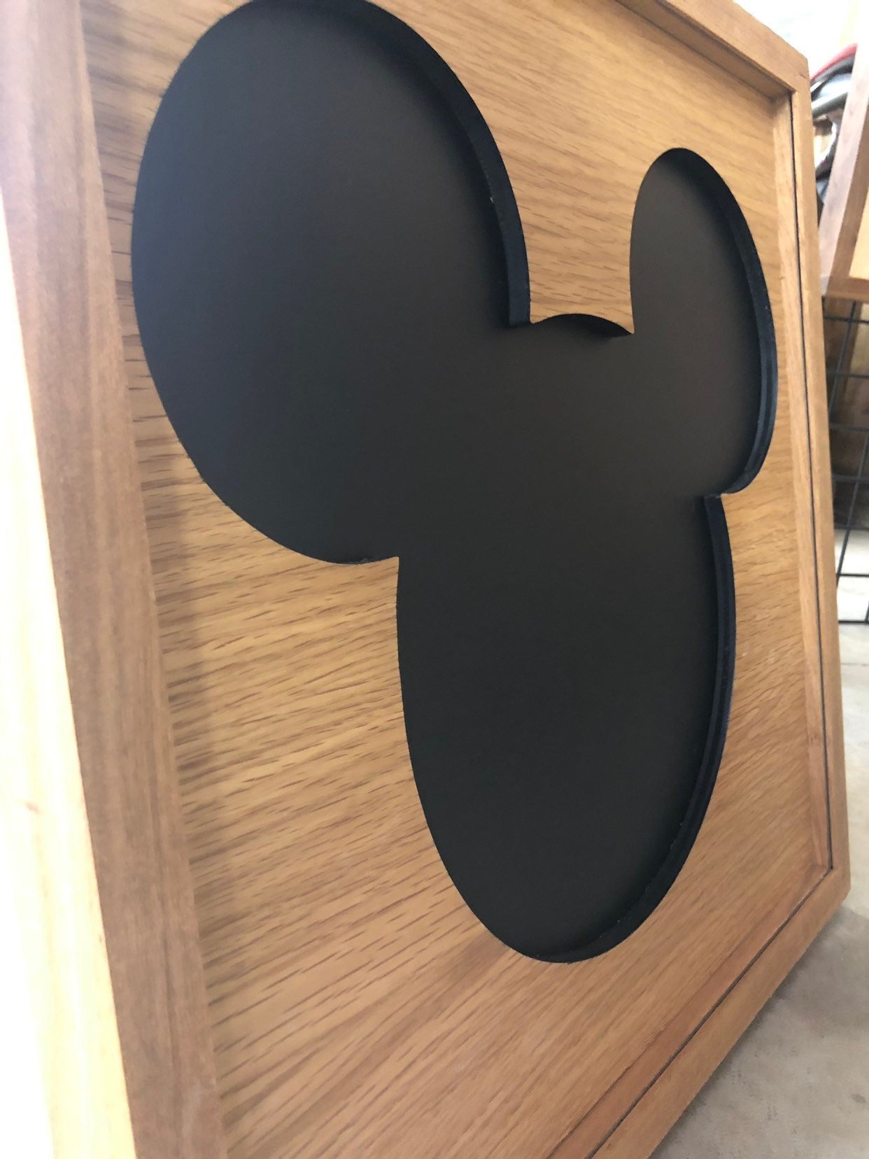 Disney Inspired Chalkboard Shadowbox (Mickey Mouse), kitchen, shopping list board, chore list