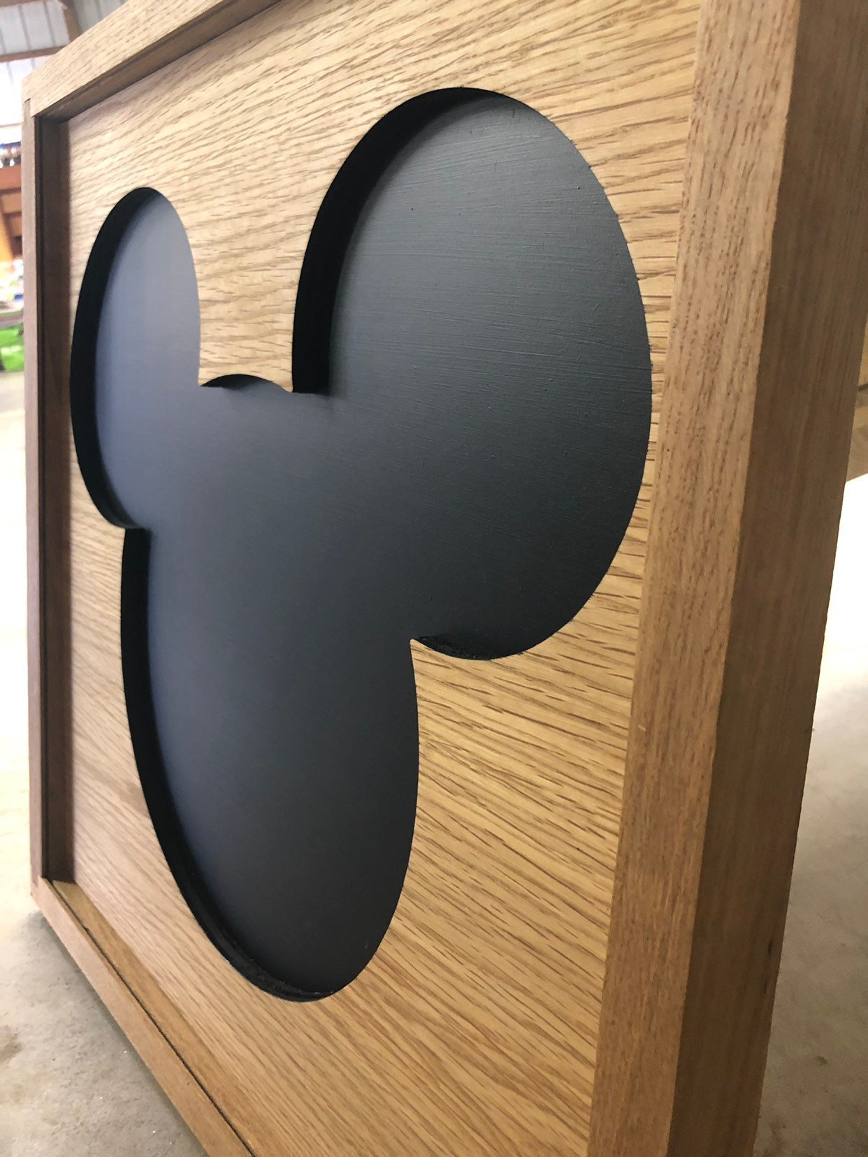 Disney Inspired Chalkboard Shadowbox (Mickey Mouse), kitchen, shopping list board, chore list