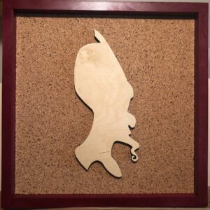 Disney Inspired Pin Display Shadowbox (Jafar), Corkboard, Cork Display