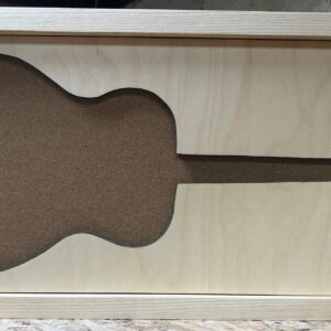 Acoustic Guitar Shaped Pin Display Shadowbox, Corkboard, Cork Display, Pin Board