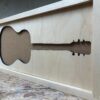 Acoustic Guitar Shaped Pin Display Shadowbox, Corkboard, Cork Display, Pin Board