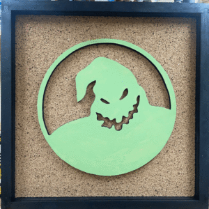 Disney Inspired Nightmare Before Christmas Pin Display Shadowbox (Oogie Boogie), Corkboard, Cork Display