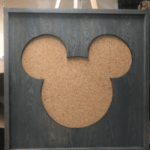 Disney Inspired Pin Display Shadowbox (Mickey), Corkboard, Cork Display