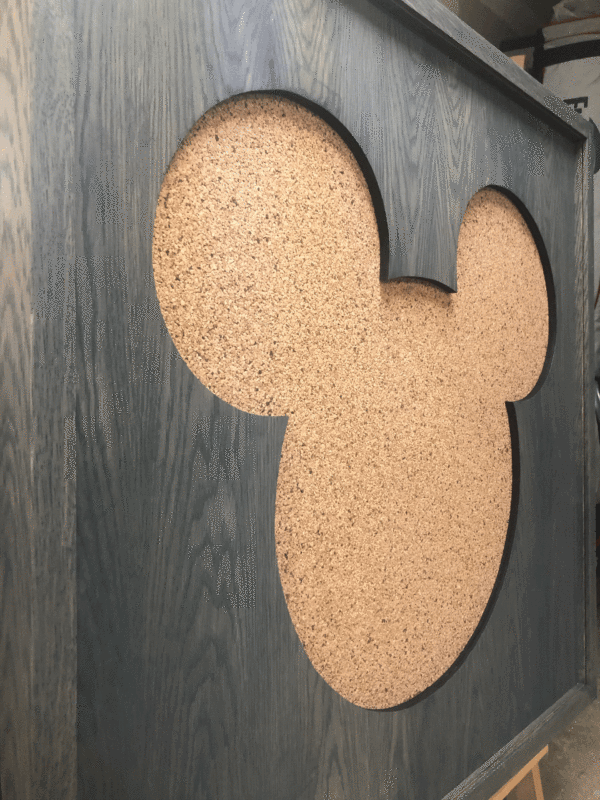 Disney Inspired Pin Display Shadowbox (Mickey), Corkboard, Cork Display