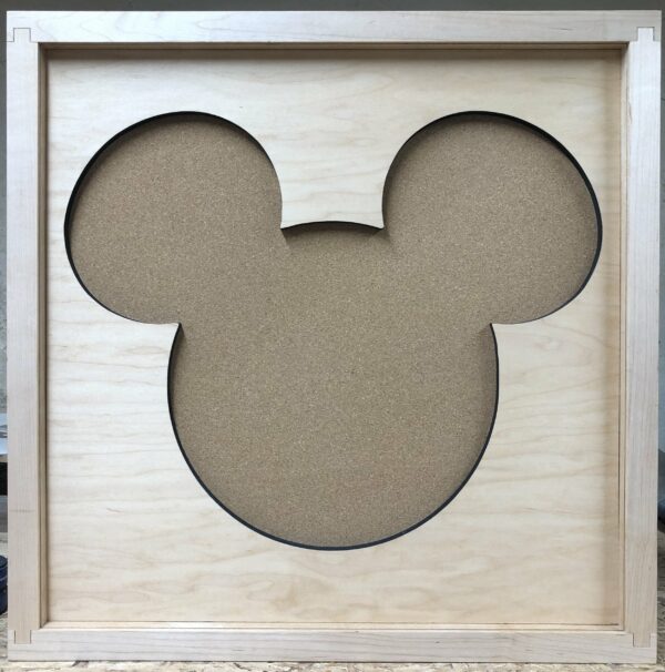 Disney Inspired Pin Display Shadowbox (Mickey), Corkboard, Cork Display