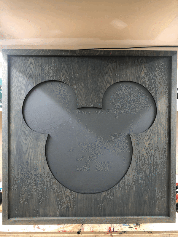 Disney Inspired Pin Display Shadowbox (Mickey), Corkboard, Cork Display