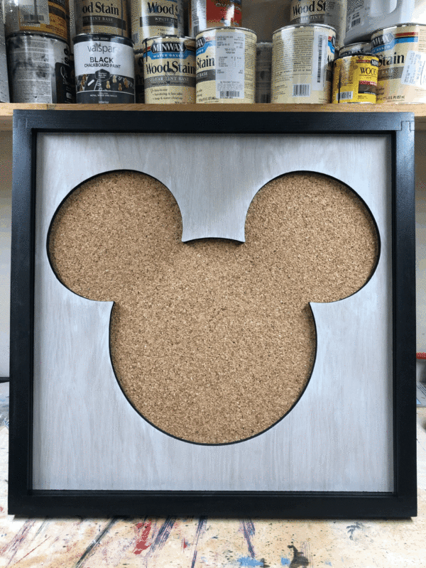 Disney Inspired Pin Display Shadowbox (Mickey), Corkboard, Cork Display