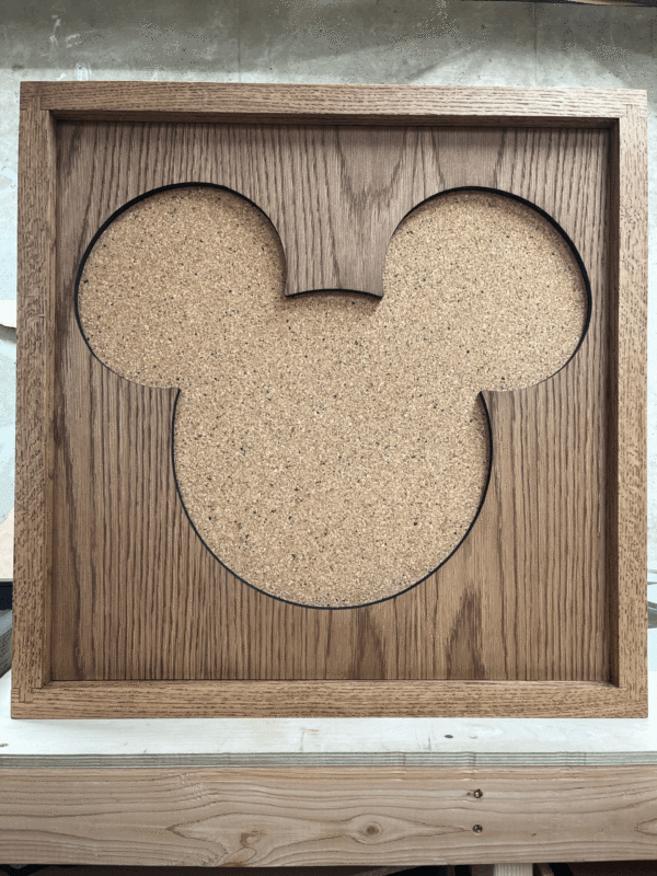 Disney Inspired Pin Display Shadowbox (Mickey), Corkboard, Cork Display