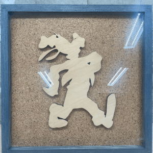 Disney Inspired Pin Display Shadowbox Goofy, Corkboard, Cork Display