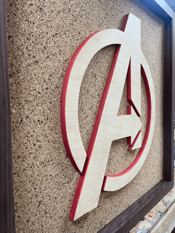 Disney Inspired Pin Display Shadowbox Avengers, Corkboard, Cork Display