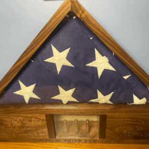 Military American Flag Display Case