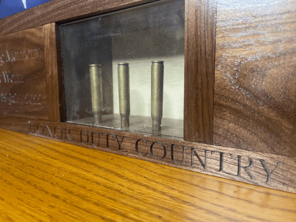 Military American Flag Display Case