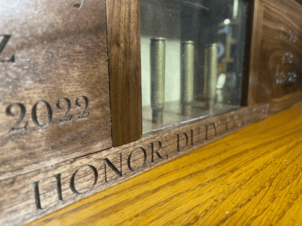 Military American Flag Display Case