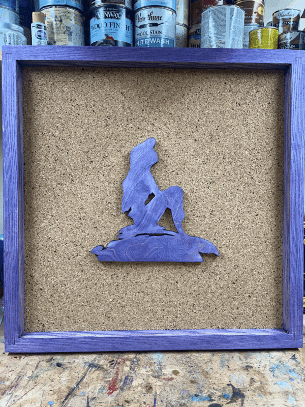 Disney Inspired Pin Display Shadowbox (Little Mermaid Ariel), Corkboard, Cork Display