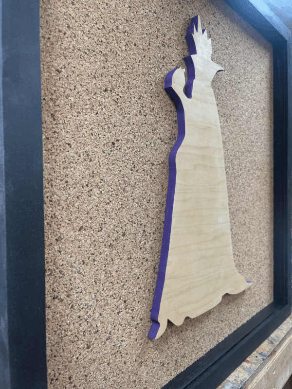 Disney Inspired Pin Display Shadowbox Evil Queen, Grimhilda, Corkboard, Cork Display