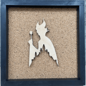 Disney Inspired Pin Display Shadowbox Maleficent 2, Corkboard, Cork Display