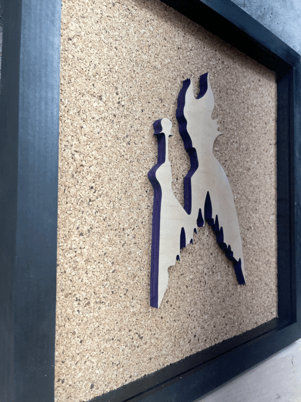 Disney Inspired Pin Display Shadowbox Maleficent 2, Corkboard, Cork Display